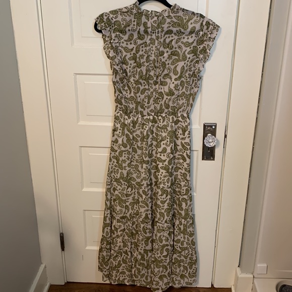 BB Dakota by Steve Madden Endless Scroll Maxi Dress in Alabaster Sz M - Picture 10 of 12